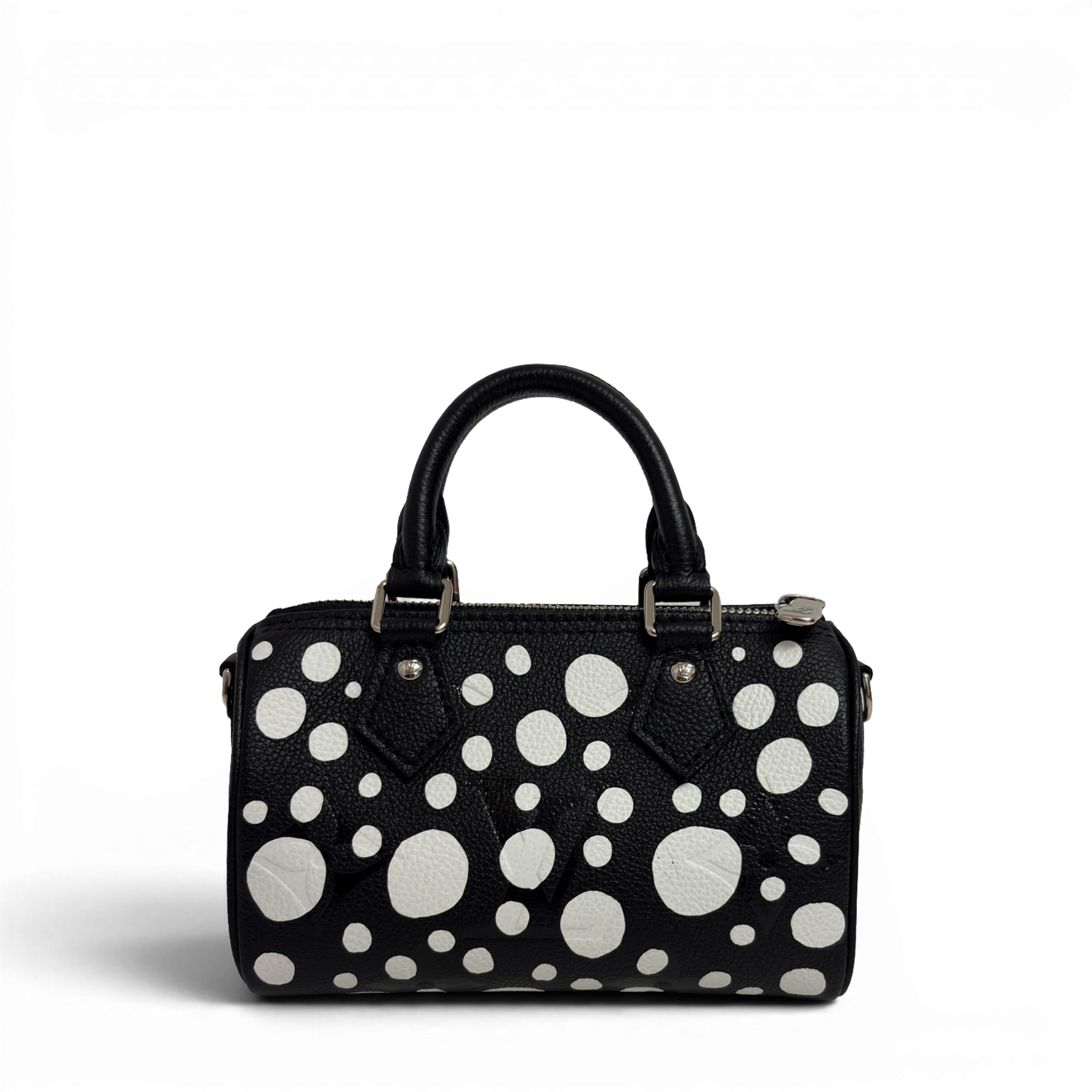 LV × YK Nano Speedy Monogram Black White