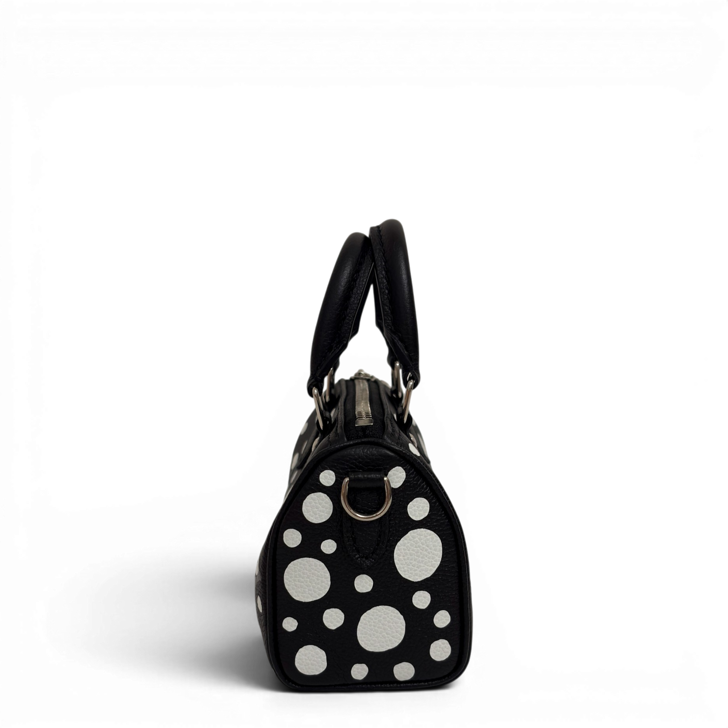 LV × YK Nano Speedy Monogram Black White