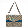 Gucci GG Supreme Blue Blooms Dionysus Chain Shoulder Bag Front