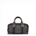 Loewe Metallic Mesh Barrel Bag in silver with python-embossed leather trim and silver-tone hardware.